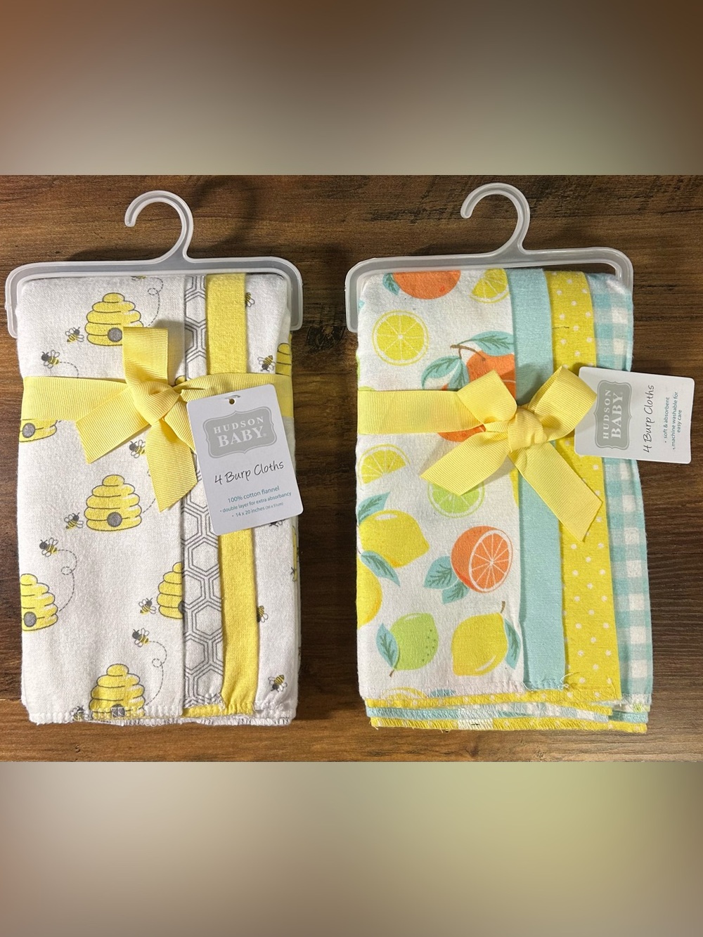 Hudson Baby Infant Cotton Flannel Burp
Cloths (2 Packs of 4) Brand New with Tags